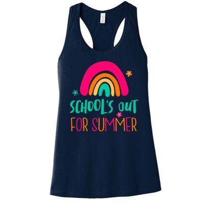 Schools Out For Summer Cute Rainbow Women's Racerback Tank