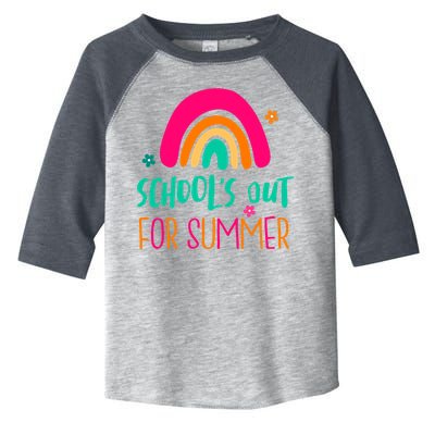 Schools Out For Summer Cute Rainbow Toddler Fine Jersey T-Shirt
