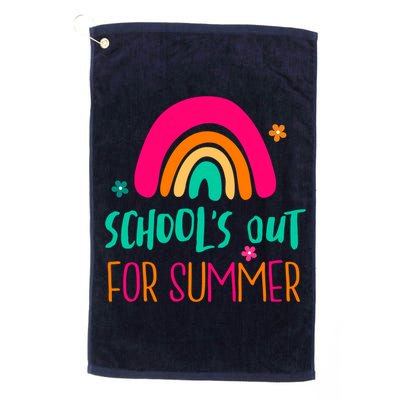 Schools Out For Summer Cute Rainbow Golf Towel