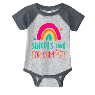 Schools Out For Summer Cute Rainbow Infant Baby Jersey Bodysuit
