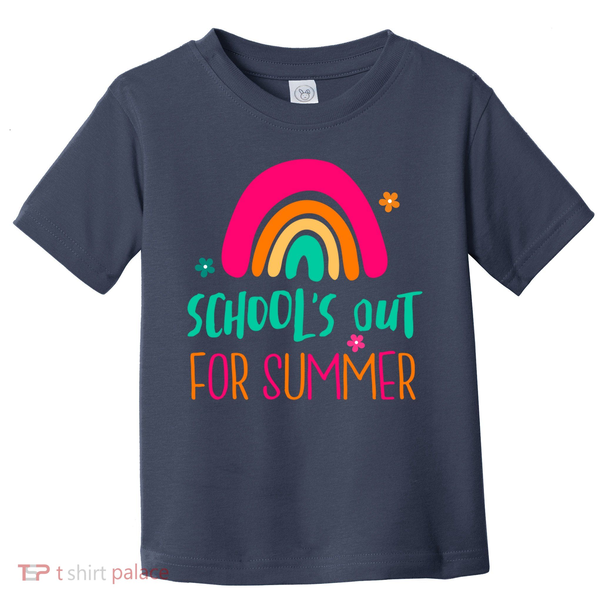 Schools Out For Summer Cute Rainbow Toddler T-Shirt