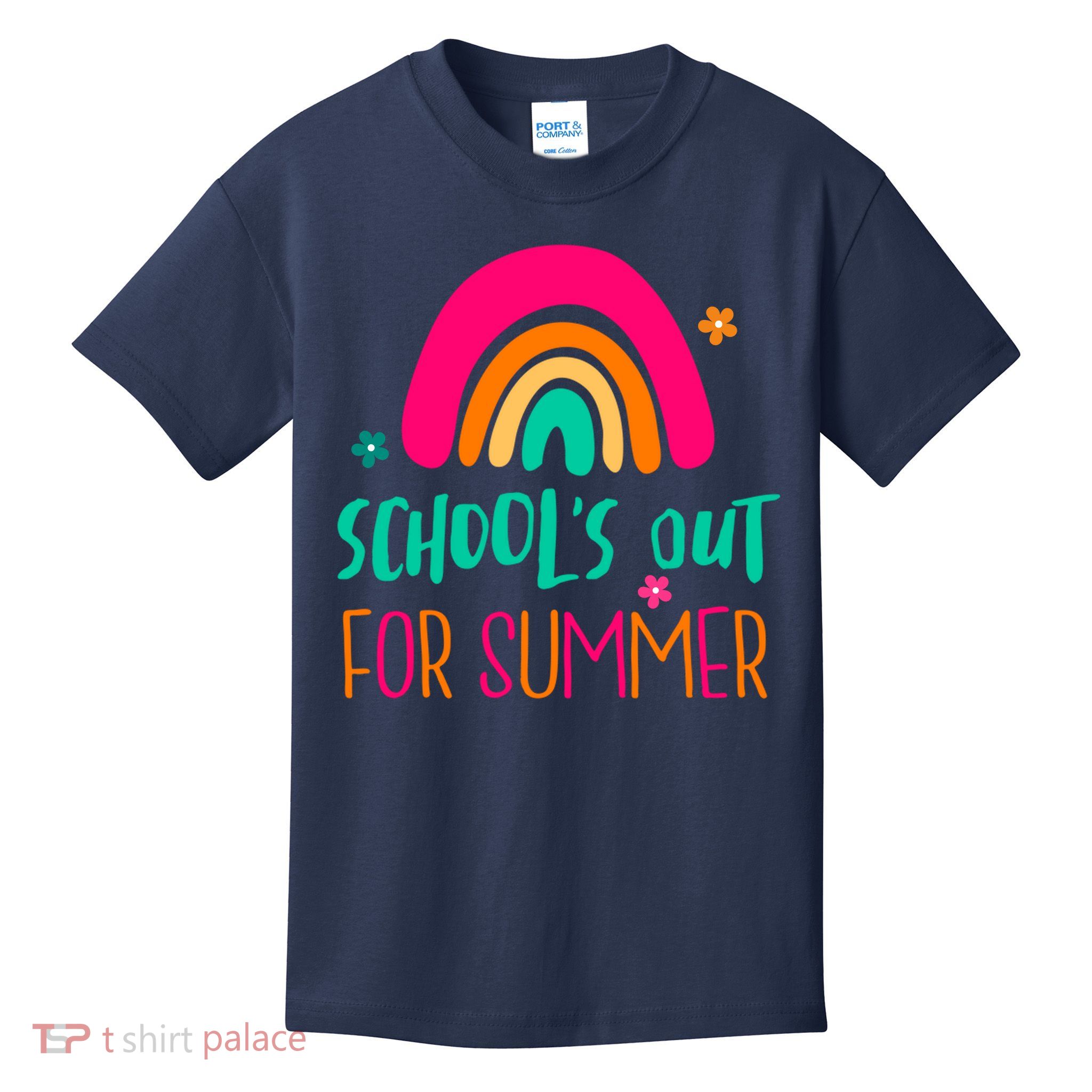Schools Out For Summer Cute Rainbow Kids T-Shirt