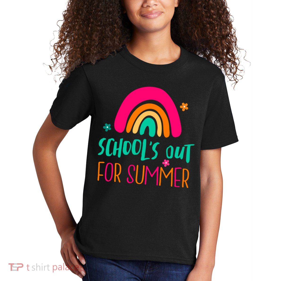 Schools Out For Summer Cute Rainbow Kids T-Shirt