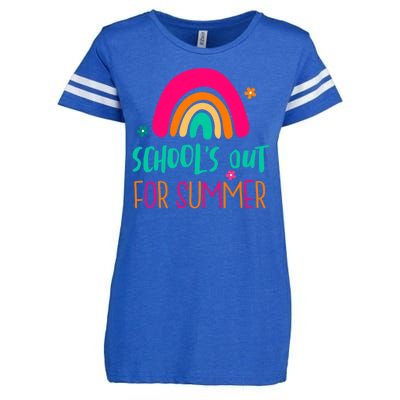 Schools Out For Summer Cute Rainbow Enza Ladies Jersey Football T-Shirt