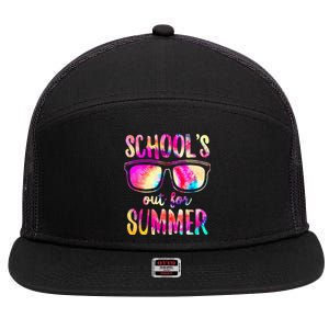 Schools Out For Summer Last Day Of School Teacher 7 Panel Mesh Trucker Snapback Hat