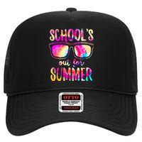 Schools Out For Summer Last Day Of School Teacher High Crown Mesh Back Trucker Hat