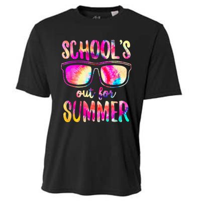 Schools Out For Summer Last Day Of School Teacher Cooling Performance Crew T-Shirt