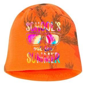 Schools Out For Summer Last Day Of School Teacher Kati - Camo Knit Beanie