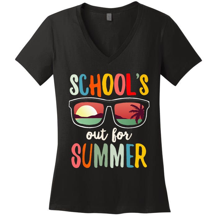 Schools Out For Summer Last Day Of School Teacher Women's V-Neck T-Shirt