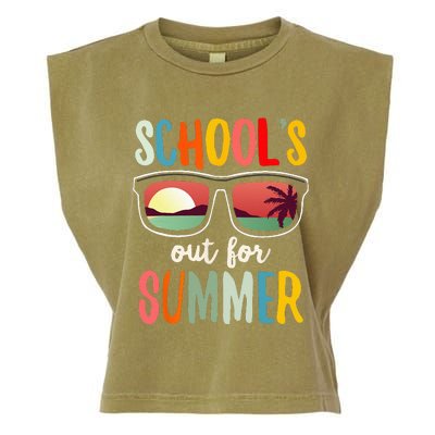 Schools Out For Summer Last Day Of School Teacher Garment-Dyed Women's Muscle Tee