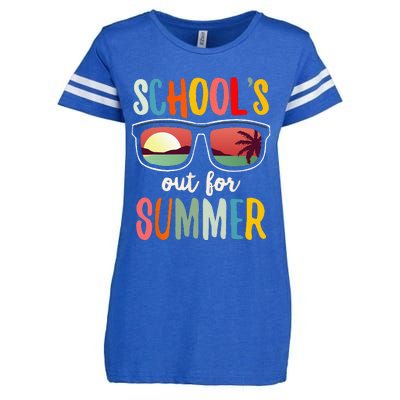 Schools Out For Summer Last Day Of School Teacher Enza Ladies Jersey Football T-Shirt