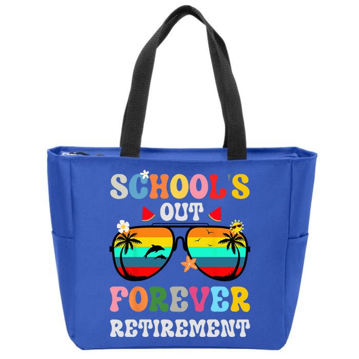 School's Out Forever Retirement Teacher Zip Tote Bag