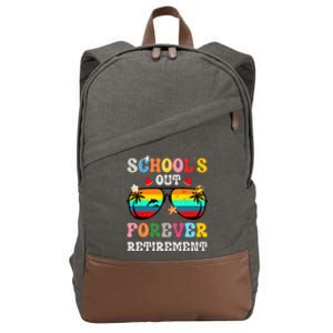 School's Out Forever Retirement Teacher Cotton Canvas Backpack