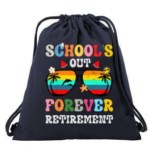 School's Out Forever Retirement Teacher Drawstring Bag