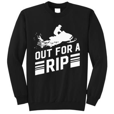 Snowmobile Out For A Rip Snowmobiling Tall Sweatshirt