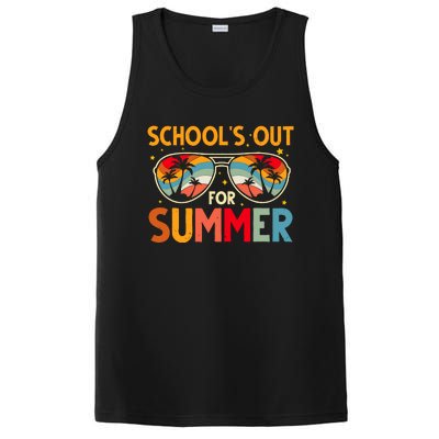 Schools Out For Summer Retro Last Day Of School Teacher PosiCharge Competitor Tank