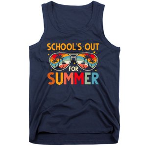 Schools Out For Summer Retro Last Day Of School Teacher Tank Top