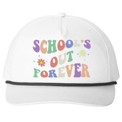 School's Out Forever Teacher Retirement Boho Flower Snapback Five-Panel Rope Hat