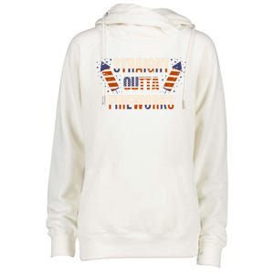 Straight Outta Fireworks Firecrackers 4th Of July Gift Womens Funnel Neck Pullover Hood