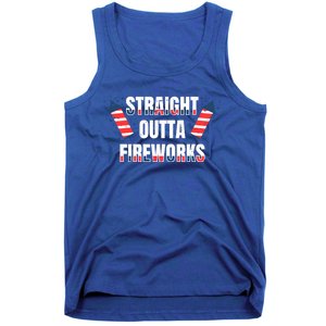 Straight Outta Fireworks Firecrackers 4th Of July Gift Tank Top