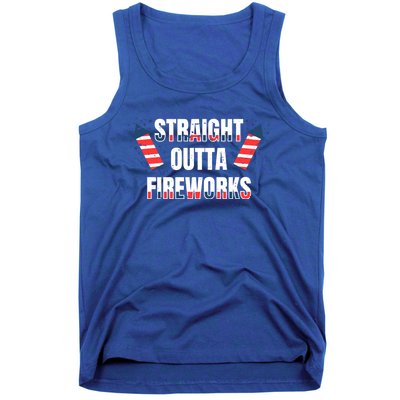 Straight Outta Fireworks Firecrackers 4th Of July Gift Tank Top