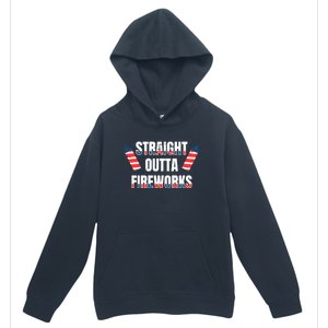 Straight Outta Fireworks Firecrackers 4th Of July Gift Urban Pullover Hoodie