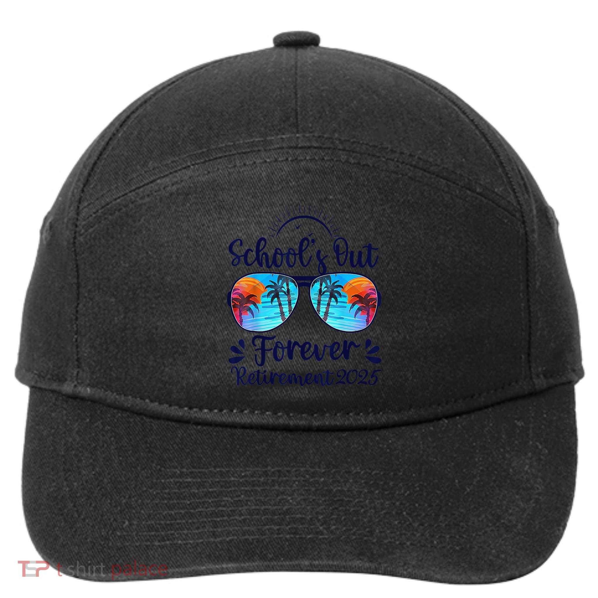 Schools Out Forever Retired 2025 Teacher Retirement 7-Panel Snapback Hat