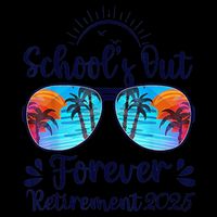 Schools Out Forever Retired 2025 Teacher Retirement Sustainable Knit Beanie
