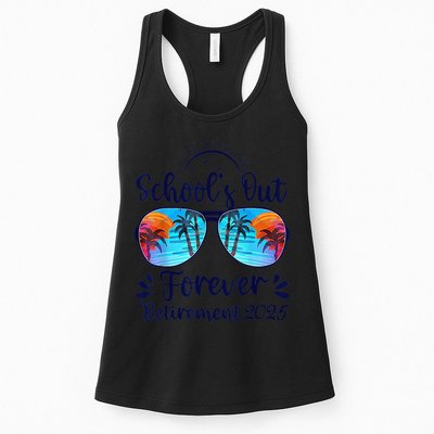 Schools Out Forever Retired 2025 Teacher Retirement Womens Tank Top