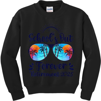 Schools Out Forever Retired 2025 Teacher Retirement Kids Sweatshirt