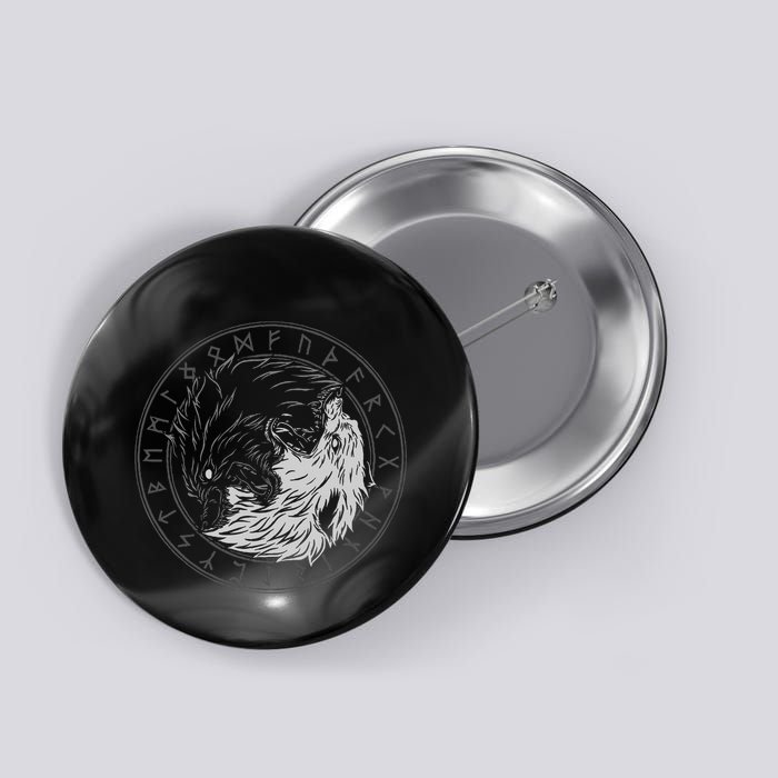 Sons Of Fenrir SköLl And Hati Ying Yang Wolf Button