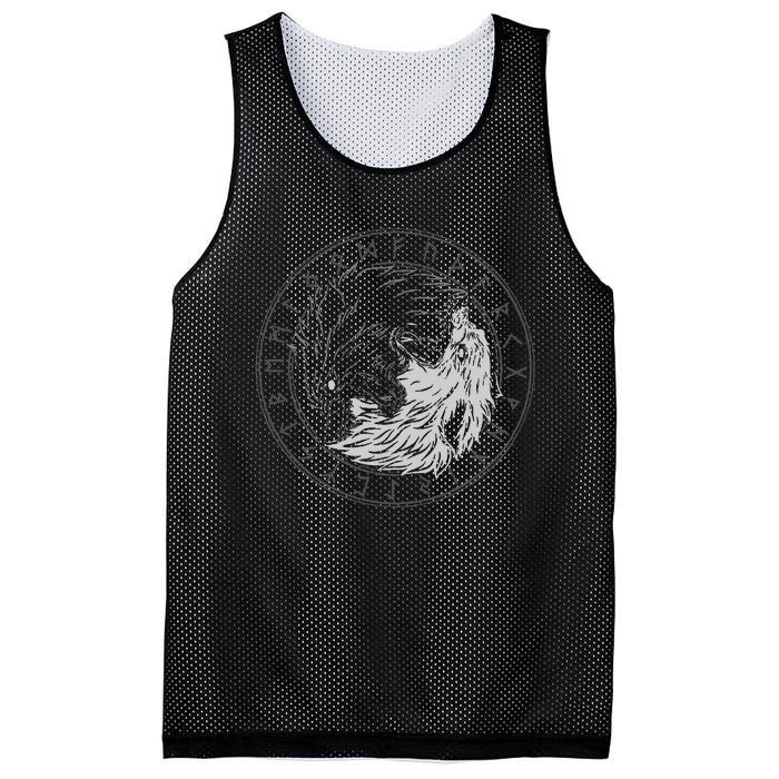 Sons Of Fenrir SköLl And Hati Ying Yang Wolf Mesh Reversible Basketball Jersey Tank