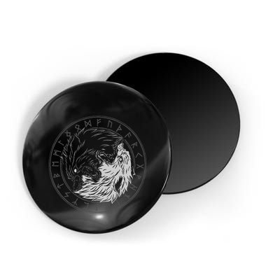 Sons Of Fenrir SköLl And Hati Ying Yang Wolf Magnet