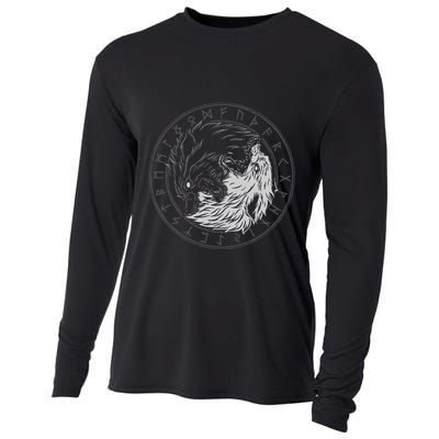 Sons Of Fenrir SköLl And Hati Ying Yang Wolf Cooling Performance Long Sleeve Crew