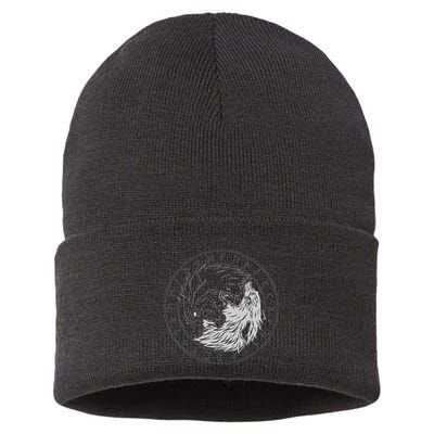 Sons Of Fenrir SköLl And Hati Ying Yang Wolf Sustainable Knit Beanie