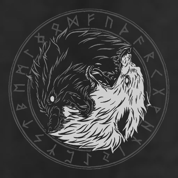 Sons Of Fenrir SköLl And Hati Ying Yang Wolf 25L Jumbo Tote