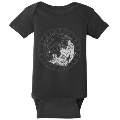 Sons Of Fenrir SköLl And Hati Ying Yang Wolf Baby Bodysuit