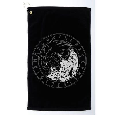 Sons Of Fenrir SköLl And Hati Ying Yang Wolf Golf Towel