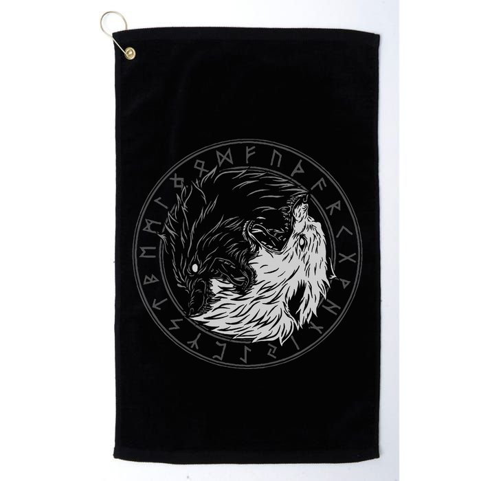 Sons Of Fenrir SköLl And Hati Ying Yang Wolf Golf Towel