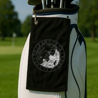 Sons Of Fenrir SköLl And Hati Ying Yang Wolf Golf Towel