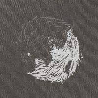 Sons Of Fenrir SköLl And Hati Ying Yang Wolf Cotton Canvas Backpack