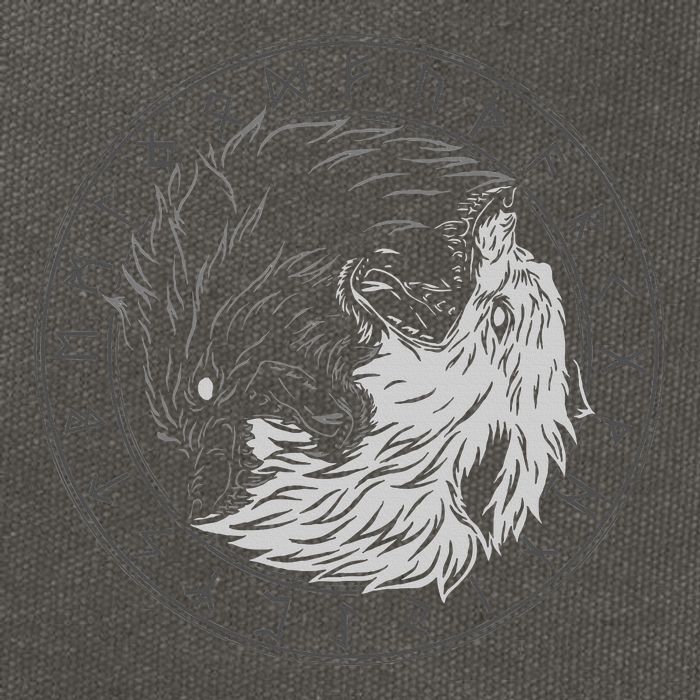Sons Of Fenrir SköLl And Hati Ying Yang Wolf Cotton Canvas Backpack