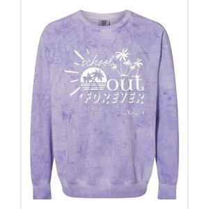 School's Out Forever Retirement Colorblast Crewneck Sweatshirt