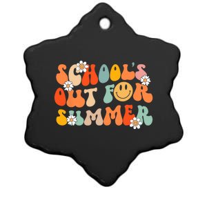 Schools Out For Summer Graduation Teacher Retro Groovy Ceramic Star Ornament