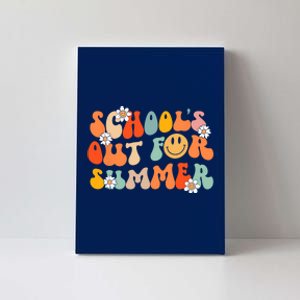 Schools Out For Summer Graduation Teacher Retro Groovy Canvas