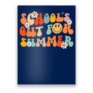 Schools Out For Summer Graduation Teacher Retro Groovy Poster