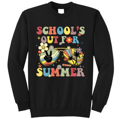 Schools Out For Summer Vibes Sunglasses Teacher Sweatshirt