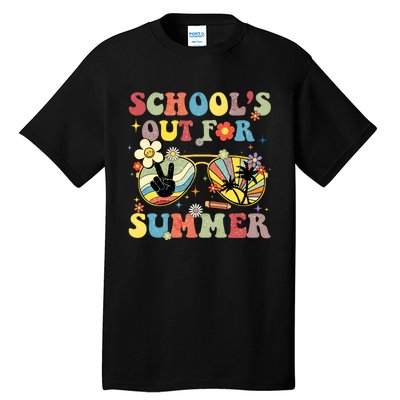 Schools Out For Summer Vibes Sunglasses Teacher Tall T-Shirt