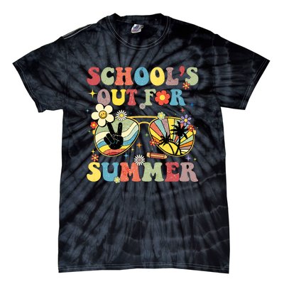 Schools Out For Summer Vibes Sunglasses Teacher Tie-Dye T-Shirt