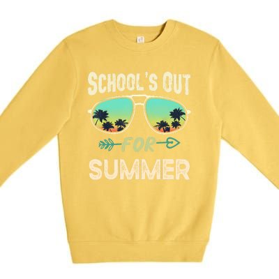 Schools Out For Summer Last Day Of School Student Teacher Premium Crewneck Sweatshirt